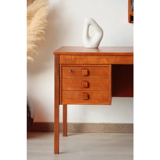 Mid-Century Modern Vintage Danish Teak Desk from Domino Møbler, 1960s For Sale - Image 3 of 18