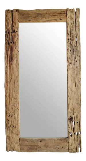 Rustic Vintage Railroad Wood Mirror