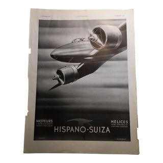 1938 French Ad for Hispano-Suiza For Sale