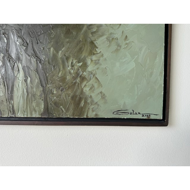 Vintage Galan Oil Potrait Painting of a Man With Hat, Framed For Sale In Miami - Image 6 of 12