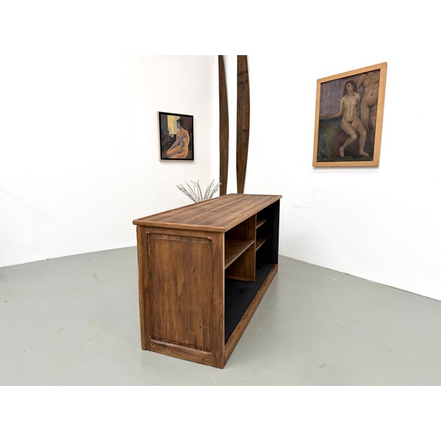 Brown Vintage Pine Workbench, 1950 For Sale - Image 8 of 18