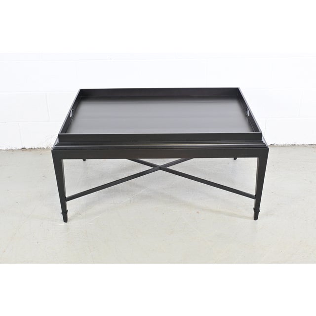 Baker Furniture Company Baker Furniture Barbara Barry Coffee Table, Newly Refinished For Sale - Image 4 of 11