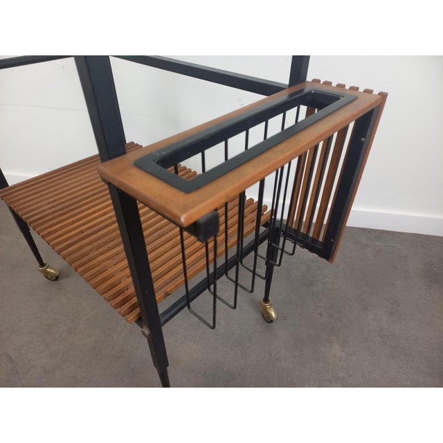 1950s Side Table on Wheels, 1950s For Sale - Image 5 of 15