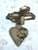Victorian Vintage Cast-Iron Kissing Couple Door Knocker With Heart Backplate For Sale - Image 3 of 5