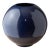 Vintage 1980s Postmodern Navy Blue Glazed Ceramic Sphere Vase For Sale