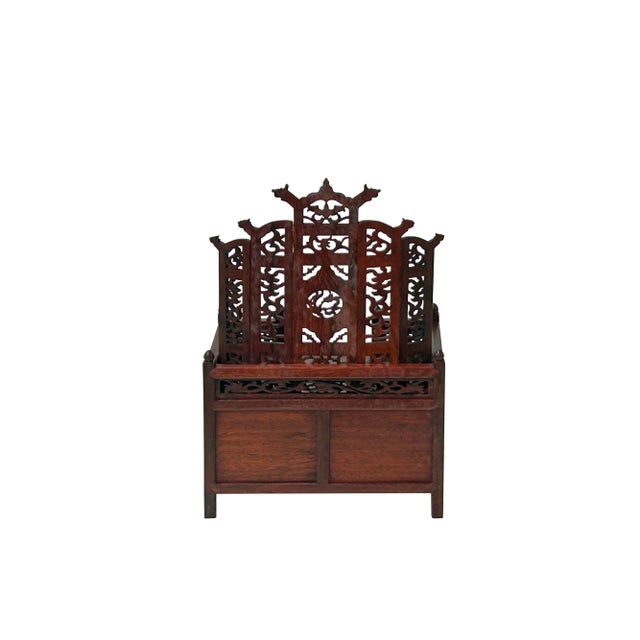 Chinese Rosewood Furniture Offering Shrine Miniature Display Art For Sale - Image 4 of 6
