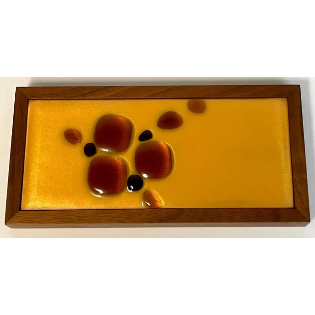 Mid 20th Century Danish Modern Enameled Abstract Teak Table Box For Sale In West Palm - Image 6 of 9