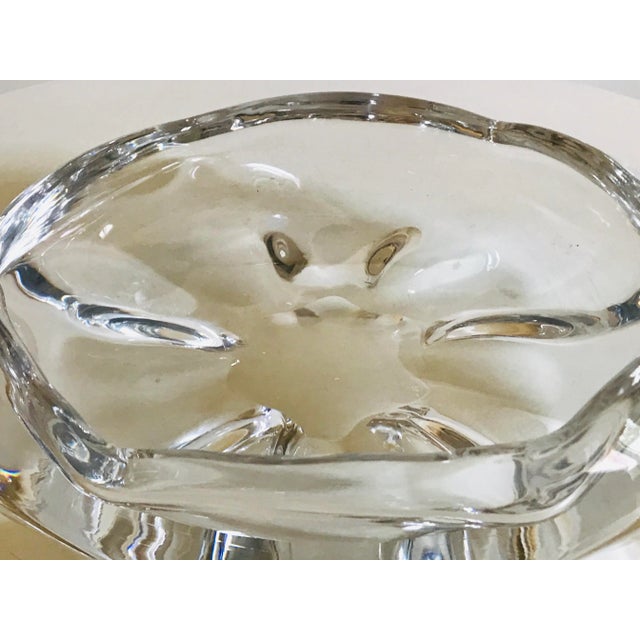1950s Vcke Lindstrand for Orrefors Stella Polaris Glass Bowl For Sale In Palm Springs - Image 6 of 13