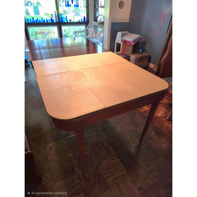 Mid 20th Century Watertown Slide Expandable Dining Table With Leaves Classic Mid Century Wood 90" For Sale - Image 4 of 11