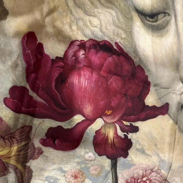 Red A 21st Century Neoclassical Style Italian Silk Scarves by Yana Movchan For Sale - Image 8 of 12