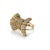 Contemporary Mid 20th Century Diamond Fancy Frilled 14k Two Tone Gold Bow Ring Size 8 For Sale - Image 3 of 9