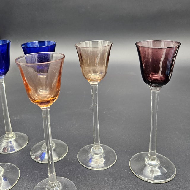 Art Nouveau Liqueur Glasses, 1910s, Set of 6 For Sale - Image 3 of 6