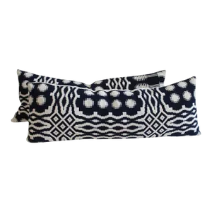 Pair of 19th Century Coverlet Bolster Pillows