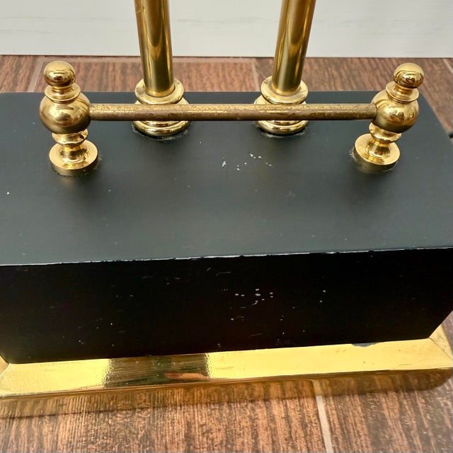2000 - 2009 Vintage House of Troy Brass Piano Bankers Desk Lamp Working Condition Classy For Sale - Image 5 of 12