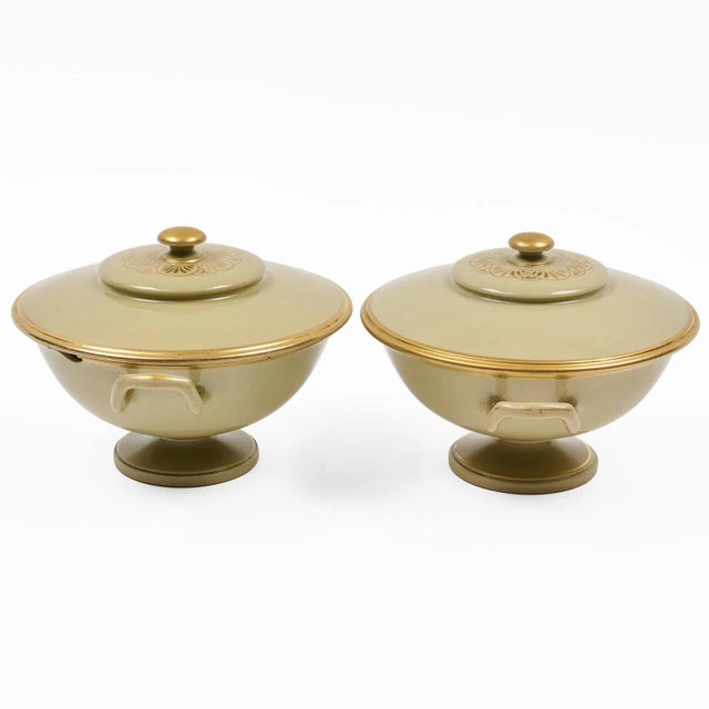 Antique Early 19th Century Wedgwood Drabware Urn or Vase Form Sauce Tureens - A Pair For Sale In New York - Image 6 of 9