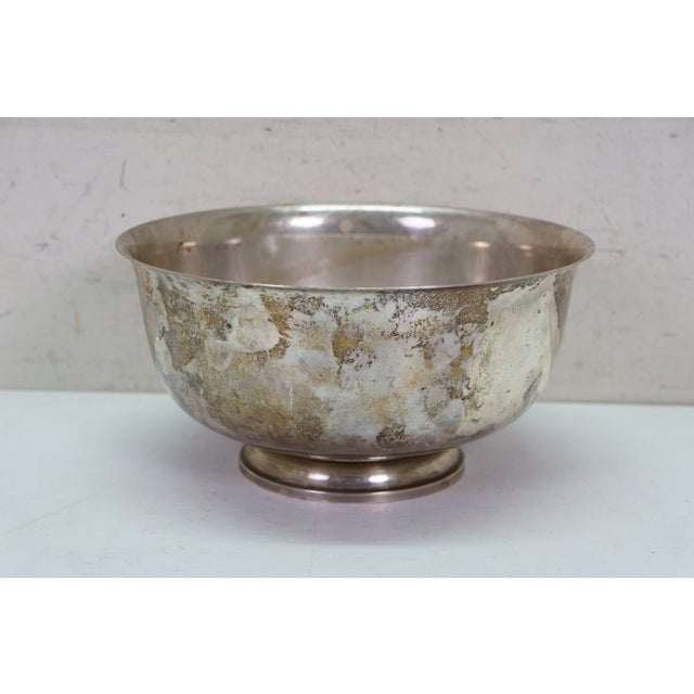 Maurice Hirsch Early 20th Century M. Fred Hirsch Sterling Silver Paul Revere Bowl 900g 10" For Sale - Image 4 of 8