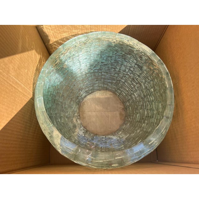 Transparent Henry Richardson Stacked Glass Shard Planter Sculpture Bowl For Sale - Image 8 of 8