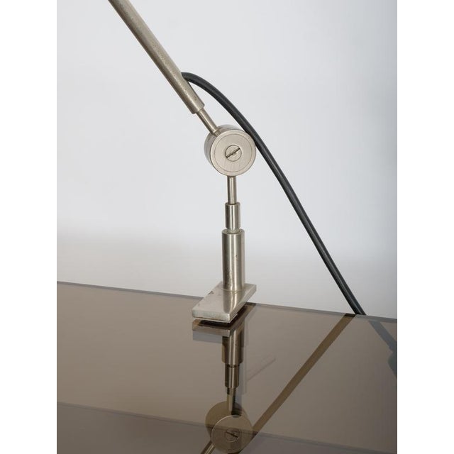 Silver Model 255 Clamp Table Light by Tito Agnoli for O-Luce, 1954 For Sale - Image 8 of 9