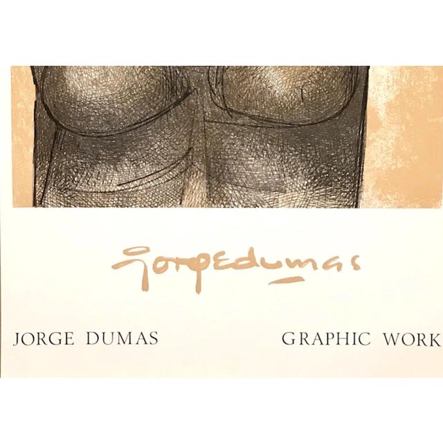 Jorge Dumas Graphic Work Exhibition Lithograph For Sale - Image 4 of 7