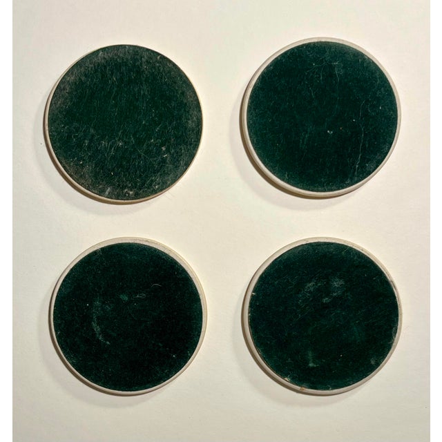 Ceramic Set of 4 Vintage Honiton Pottery England Round Ceramic Dogs Coasters For Sale - Image 7 of 8