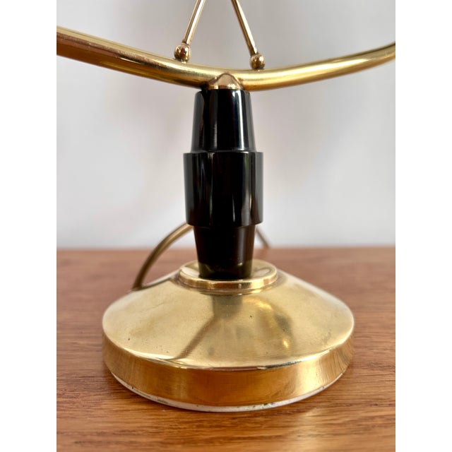 Vintage Table Lamps in Brass and Opaline, 1950s, Set of 2 For Sale - Image 10 of 13