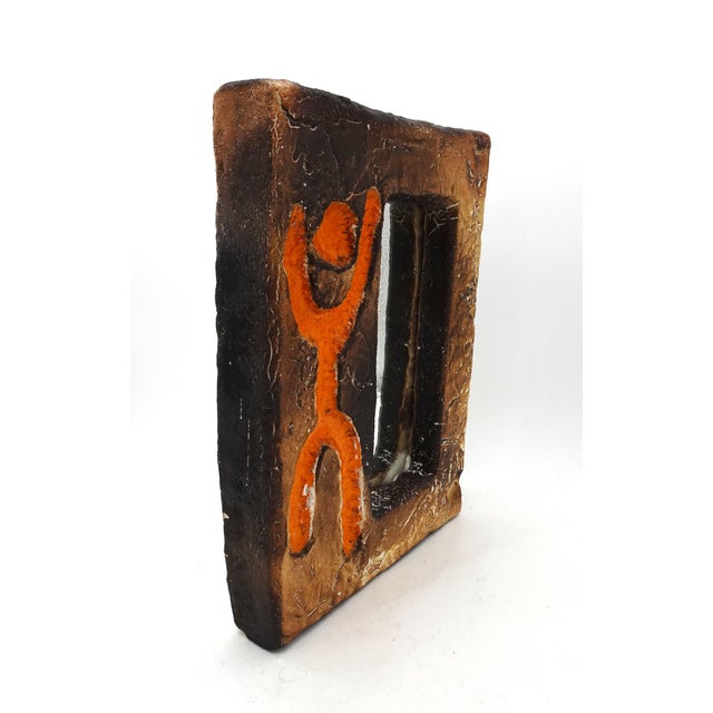 Mid-Century Modern Mid-Century Modern French Ceramic Mirror, 1960s For Sale - Image 3 of 16