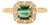 1.22ct Green Tourmaline & Diamond Vintage Ring Size 5 in 14k Yellow Gold For Sale