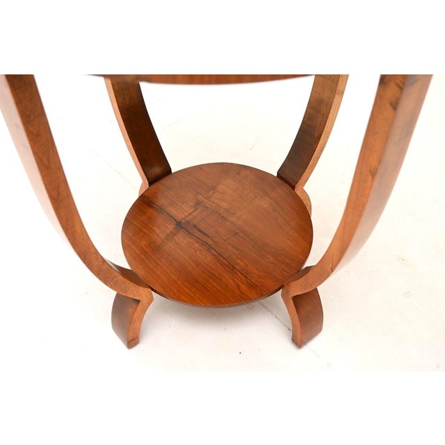 Art Deco Figured Walnut Occasional Side Table, 1930s For Sale - Image 6 of 7