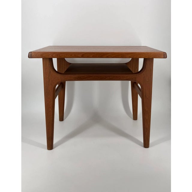 Brown Mid-Century Teak Coffee Table by Niels Bach for Niels Bach Møbelfabrik, Denmark, 1960s For Sale - Image 8 of 9