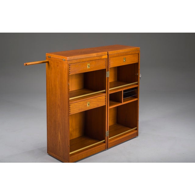 Vintage Teak Bar Cabinet by Reno Wahl Iversen for Dyrlund, Denmark, 1960s For Sale - Image 16 of 18