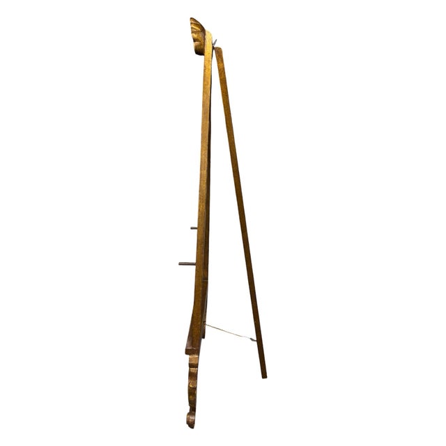 2000 - 2009 Vintage Carved Wood Easel For Sale - Image 5 of 5