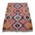 Handmade Turkish Kilim Rug Diamond Pattern Area Rug - 3'7" X 4'10" For Sale
