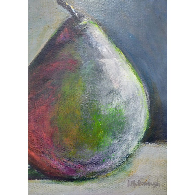 2010s "Antique Pear" Contemporary Original Still Life Acrylic Painting by Linda McDonough For Sale - Image 5 of 10