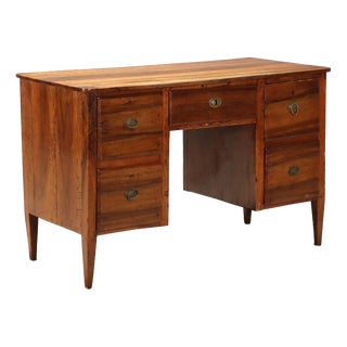 Antique Italian Directoire Walnut Desk, 1800s For Sale