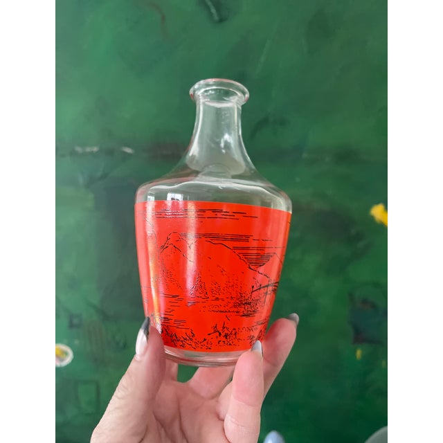 1990s Late 20th Century French Chinoiserie Glass Decanter For Sale - Image 5 of 9