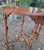 Late 19th Century Antique Victorian Style Inlaid Oval Wooden Parlor Table With Turned Legs & Stretcher Base For Sale - Image 5 of 10