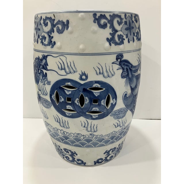 Chinese Hand Painted Garden Seat Late 20th Century For Sale - Image 4 of 6