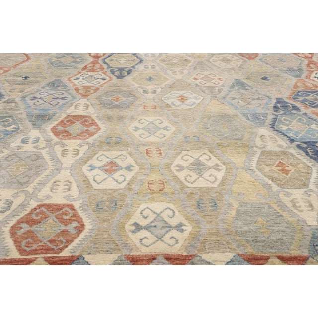 Early 21st Century Vintage Modern Tribal Oushak Rug - 09'11 X 12'11 For Sale - Image 5 of 9