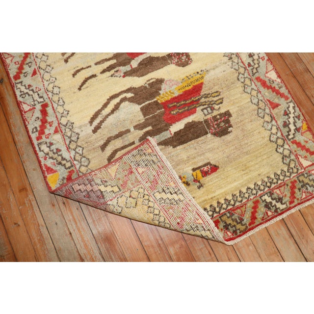 Textile Vintage Camel Donkey Anatolian Pictorial Rug - 2'9" x 4'9" For Sale - Image 7 of 8