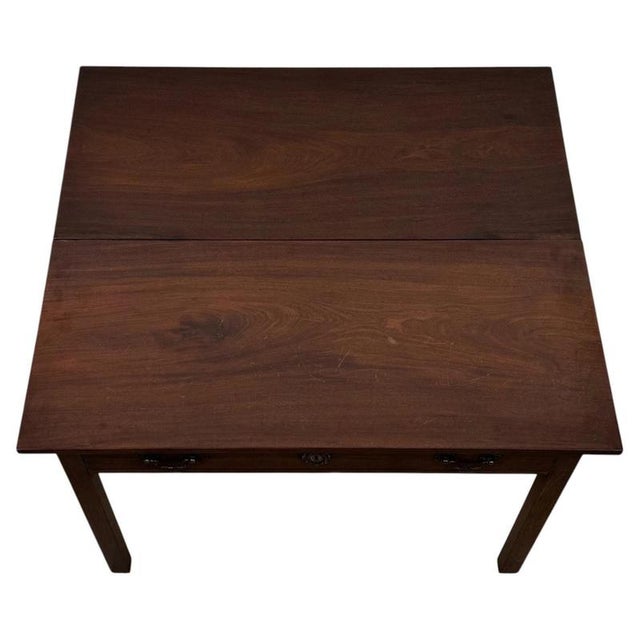 Antique English Georgian Mahogany Drop-Leaf Writing Table, 1700s For Sale - Image 4 of 14