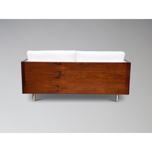 Restored Vintage Rosewood Case Sofa Loveseat Attr. Milo Baughman For Sale In Milwaukee - Image 6 of 12