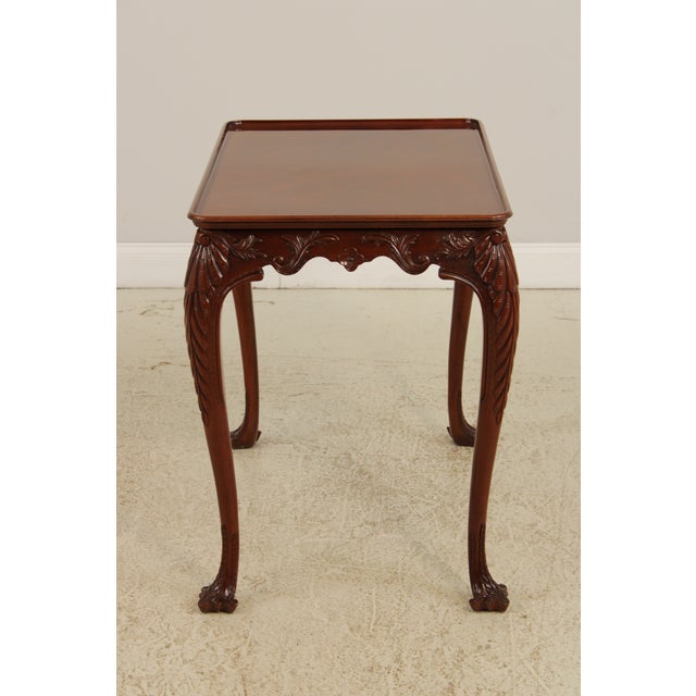 Kindel Furniture Kindel Irish Georgian Carved Mahogany Tea Table For Sale - Image 4 of 14