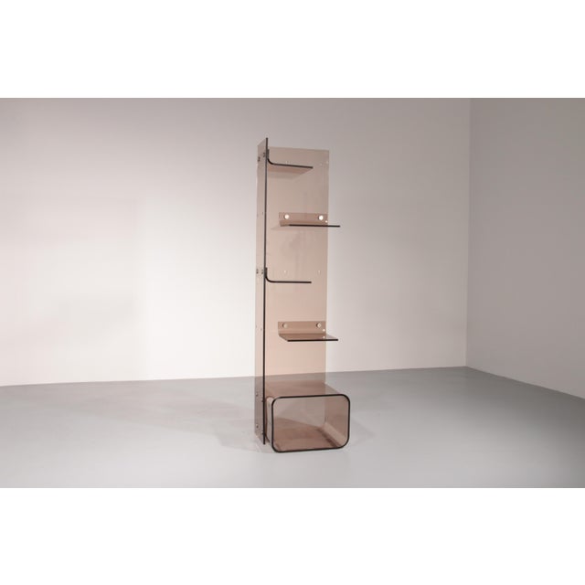 1970s Space Age French Acrylic Glass Bookcase from Michel Dumas, 1970s For Sale - Image 5 of 12