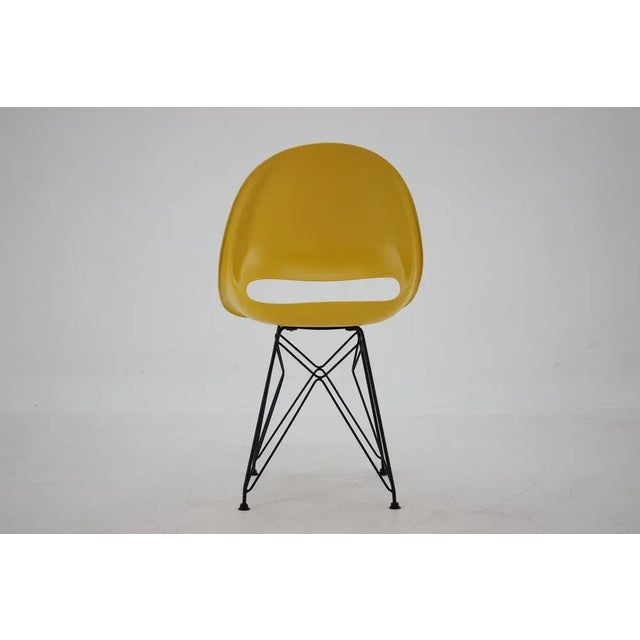 Mid-Century Yellow Fiberglass Dining Chairs by M. Navratil, 1960s, Set of 4 For Sale - Image 12 of 16