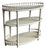 Vintage McGuire Faux Bamboo 3 Tier Oval Bar Cart For Sale