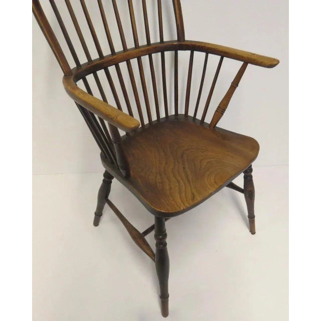 English Tall Back Windsor Chair For Sale - Image 4 of 9
