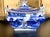 Blue 18th C. Chinese Export Nanking Blue and White Gilt Tea Set For Sale - Image 8 of 12