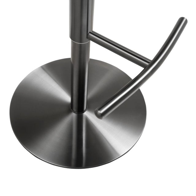 2020s Cosmo Black on Black Steel Bar Stool For Sale - Image 5 of 10