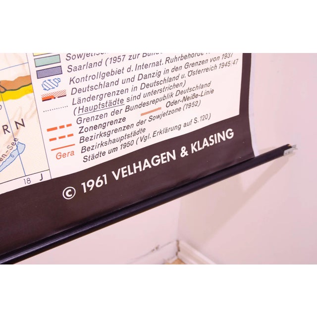 Vintage German School Map of Central Europe, 1961 For Sale - Image 14 of 16