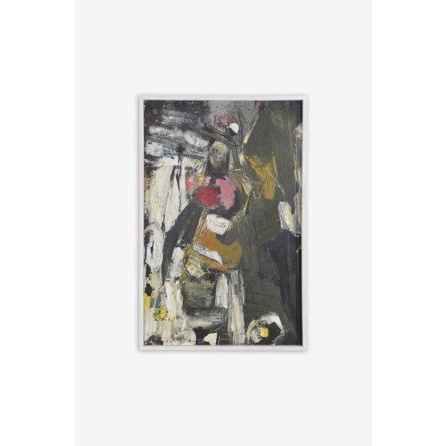 Georg W. Stahl Abstract Painting: Composition (1962–63) Medium: Oil on masonite Details: Signed on the front by the...